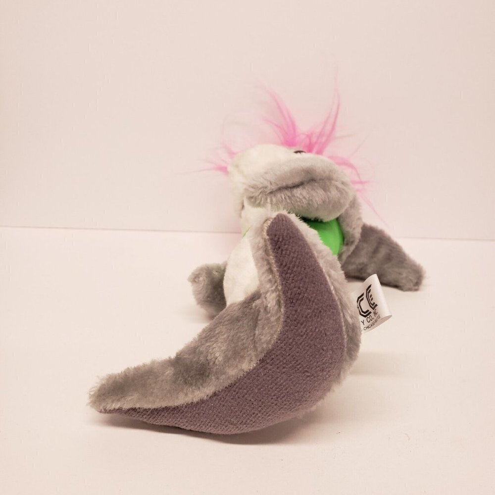 Ace Novelty 10" Gray Shark Green Killer Shirt Pink Hair Stuffed Animal Plush - Picture 5 of 11